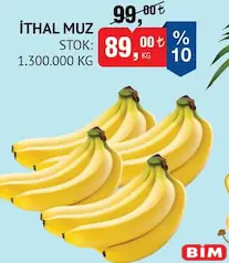 İTHAL MUZ KG fiyat ve kampanya bilgisi